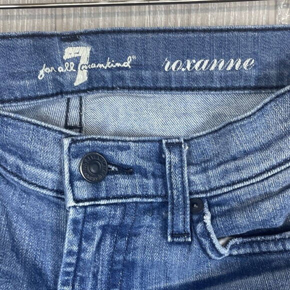 SEVEN FOR ALL MANKIND 7FAMK Roxanne Skinny Medium Wash Denim Jeans Womens Sz 24 - Picture 8 of 9